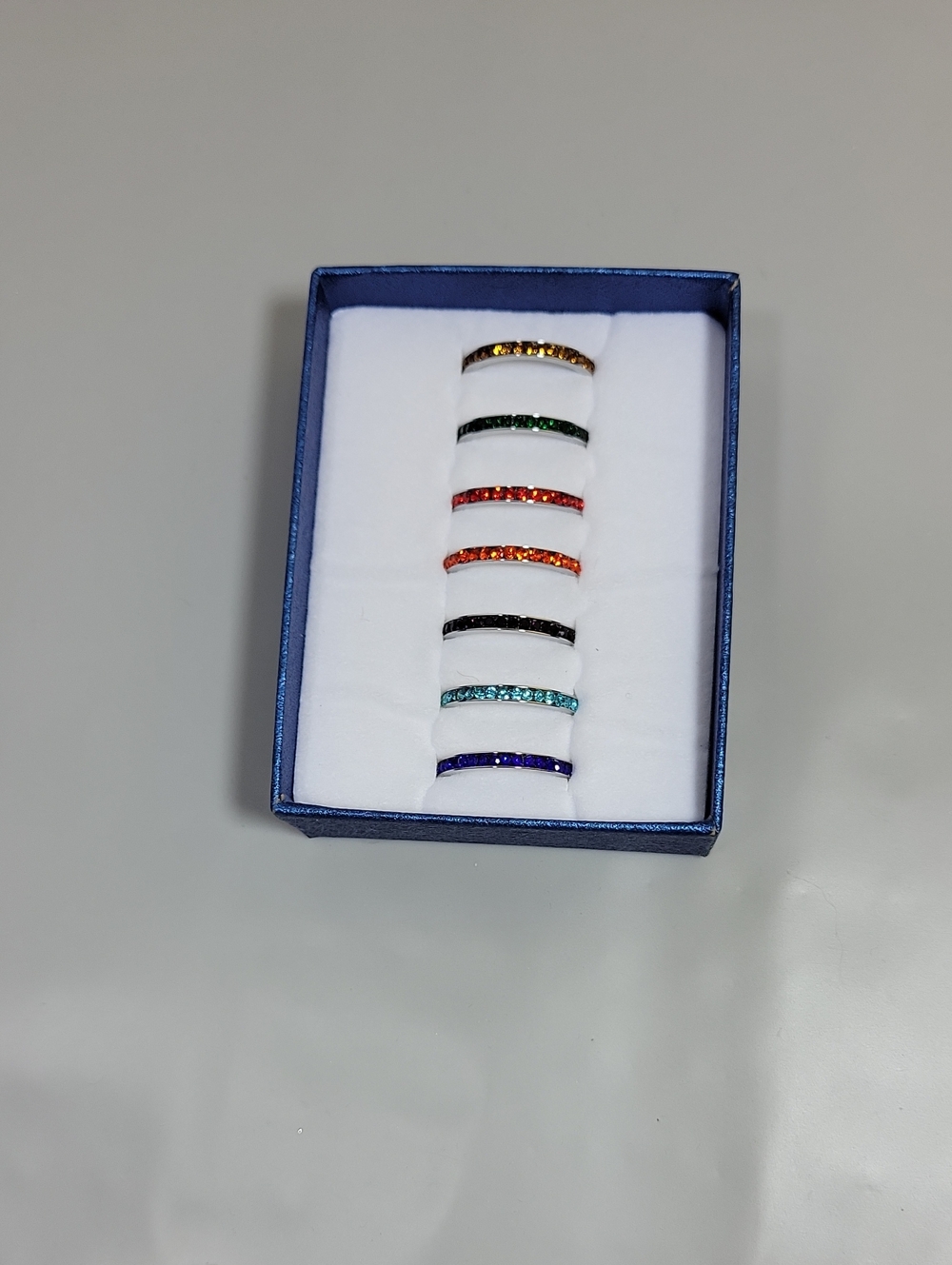 Stackable Multi-Color Ring Set Size 7.5
